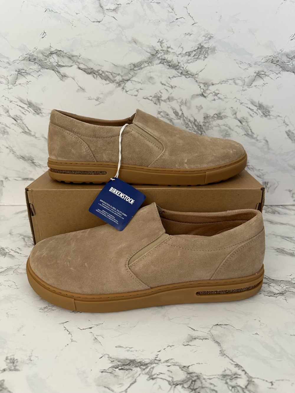 Birkenstock Oswego Suede Leather Casual Shoes Footbed Made in Portugal Size 12
